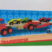 Mini matters car transporter автовоз с 4 коли дървен , снимка 4 - Коли, камиони, мотори, писти - 45826426