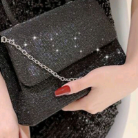 Вечерна чантичка с текстилно златно или черно покритие за ръка или рамо 23 лв , снимка 8 - Чанти - 44940495