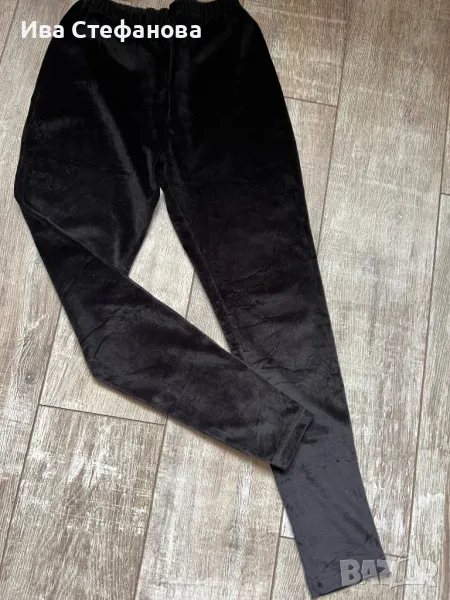 Нов еластичен черен спортно елегантен плюшен плюш клин , снимка 1