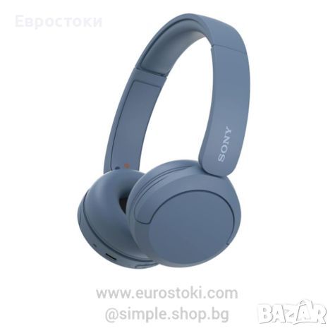 Безжични слушалки Sony WH-CH520, Bluetooth слушалки с микрофон, цвят: син, снимка 1