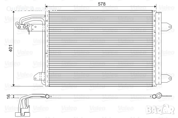 Климатичен радиатор за AUDI, VW, SKODA,SEAT Valeo 817777, снимка 1