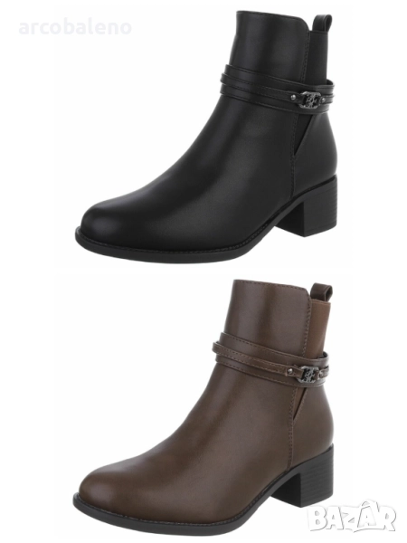 Дамски боти до глезена на висок ток, 2цвята , снимка 1