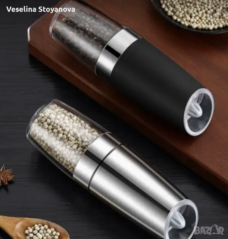 Автоматична мелачка за сол и пипер от неръждаема стомана, снимка 1