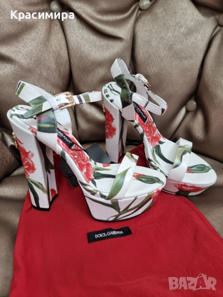 обувки на ток Dolce&Gabbana сандали D&G, снимка 1