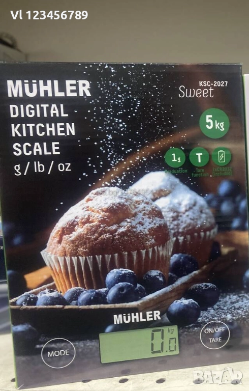 Везна Muhler KSC-2027 ел.кухненска до 5 кг, снимка 1