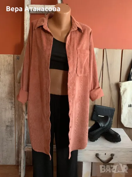 🍑🍑🍑 Дълга връхна риза в разкошен цвят🍓 м/л🍑, снимка 1