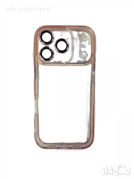 Калъф силикон Clear Camera Protect / Розов-прозрачен / за iPhone 16 6.1 Баркод : 3132425, снимка 1