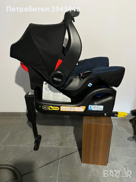 Столче за кола GRACO Snugsafe, Тъмносин с основа GRACO Snugfix, снимка 1