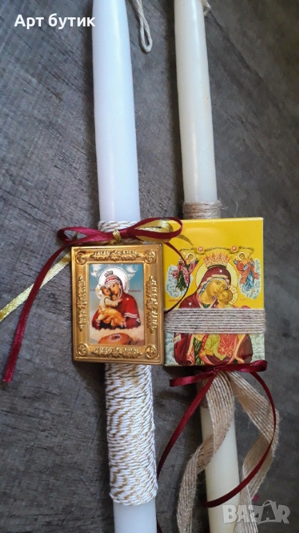 Свещи с икони на Богорордица , снимка 1