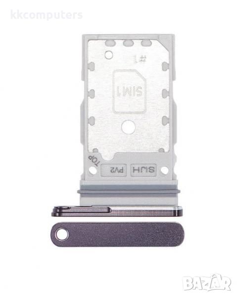 SIM / MicroSD държач 2 SIM / Лилав / за Samsung S908B S22 Ultra Баркод : 116354, снимка 1