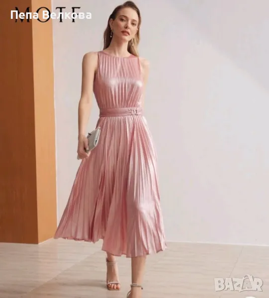 Розова прелестна рокля, нова, снимка 1