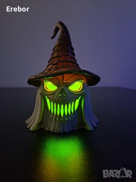 Хелуин лампа skull witch , снимка 1