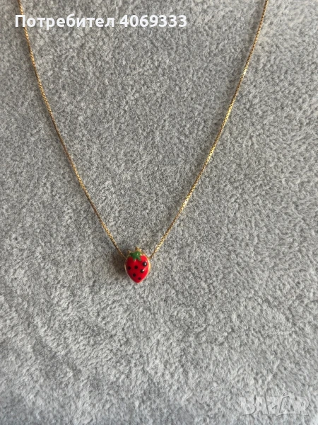 Златно колие с ягодка 1.76гр 14к 40см, снимка 1