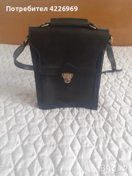 НОВА мъжка чанта с дръжка от естестена кожа, снимка 1