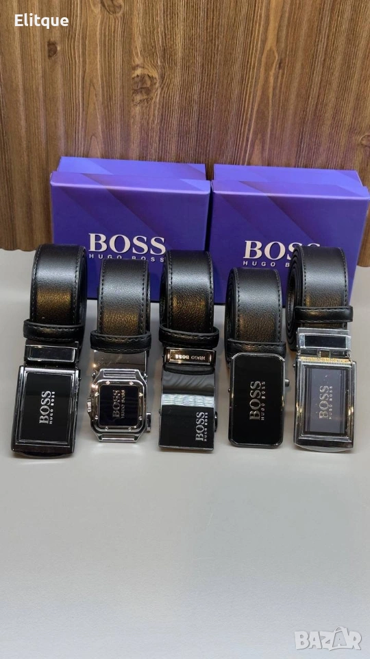 колани от естествена кожа в кутия hugo boss diesel, снимка 1