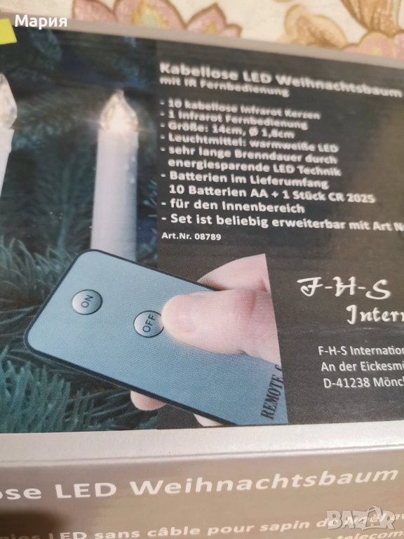 Коледни LED свещи за елха, снимка 1