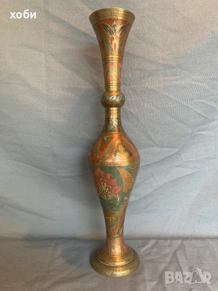 красива месингова ваза , снимка 1