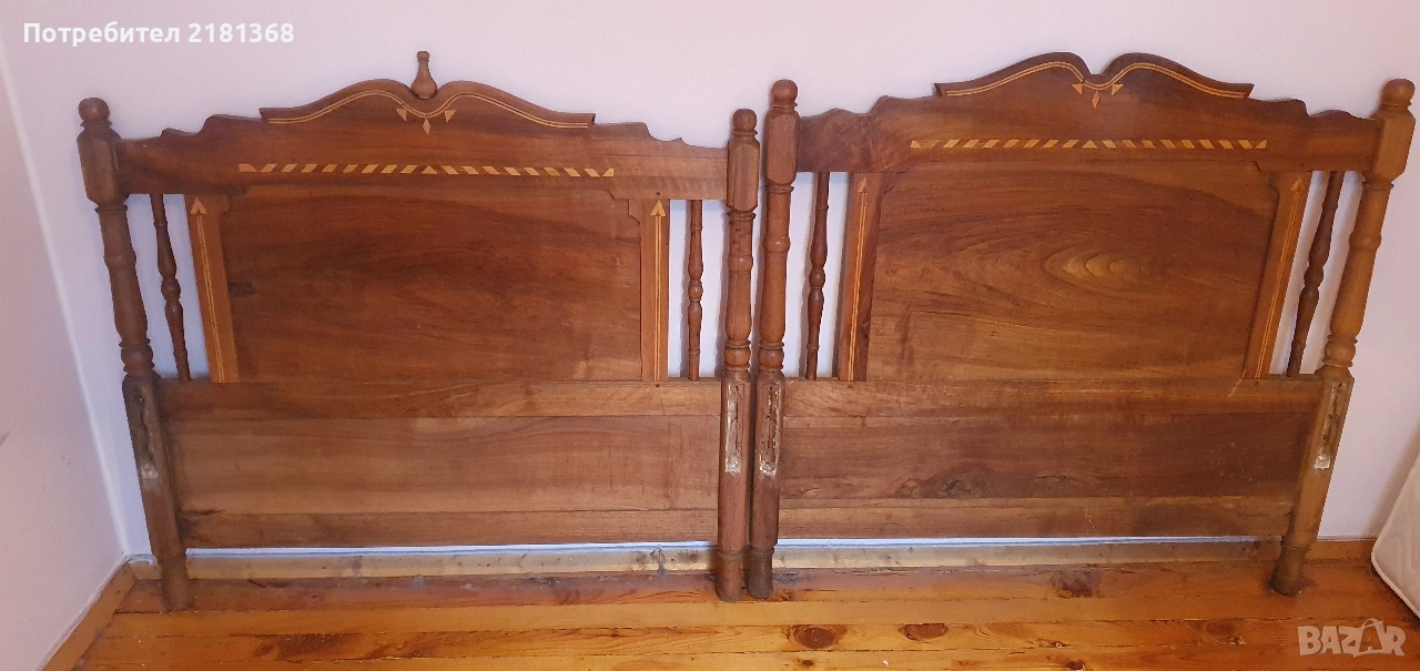 легло от масив орех!персон и половина. , снимка 1