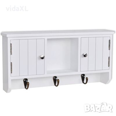 vidaXL Стенен шкаф за ключове и бижута с врати и куки（SKU:241850, снимка 1