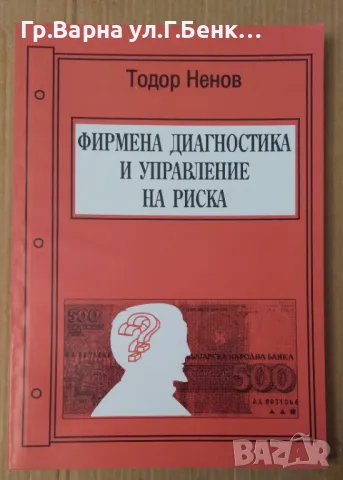 Фирмена диагностика и управление на риска  Тодор Ненов 12лв, снимка 1 - Специализирана литература - 47883737