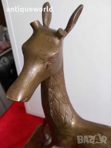 СЪРНА, Кошута ,Огромна Бронзова Статуя , Фигура , Статуетка , снимка 4 - Антикварни и старинни предмети - 49855644