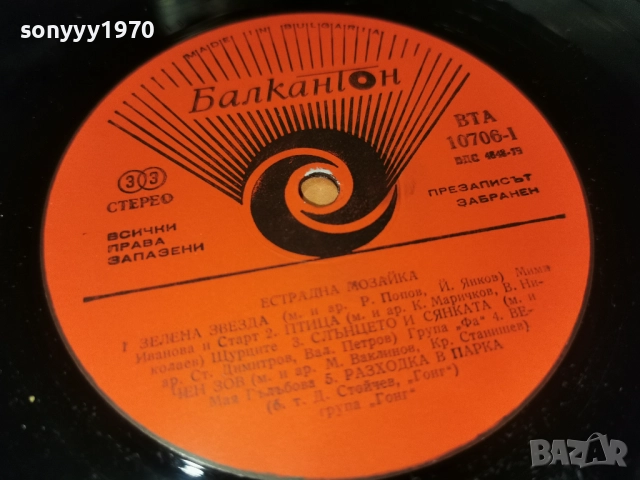 ЕСТРАДНА МОЗАЙКА 1112250725, снимка 11 - Грамофонни плочи - 52730044