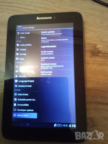 Таблет Lenovo IDEATAB A2107A-H, снимка 2 - Таблети - 54250898