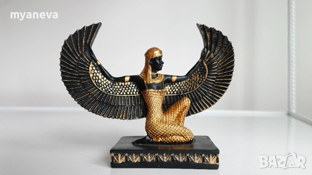 Изида, египетска  богиня на магията, брачната вярност, мъдростта , майчинството, снимка 3 - Статуетки - 53470900