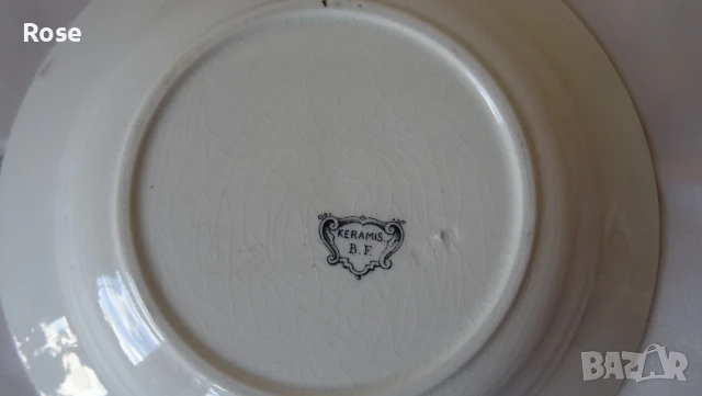 Антични белгийски чинии Napoleon. Марка Keramis B.F. 1890г., снимка 7 - Антикварни и старинни предмети - 51014504