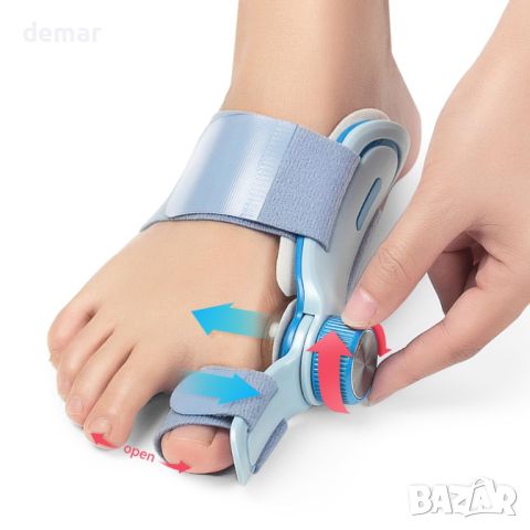 Tech Love Bunion Corrector Преса за изправяне на големи пръсти, регулируемо копче за двойна корекция, снимка 1 - Други - 45997156