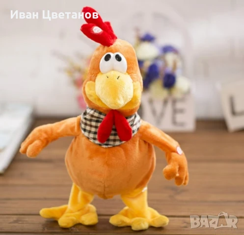 Плюшена играчка петел, пее и танцува