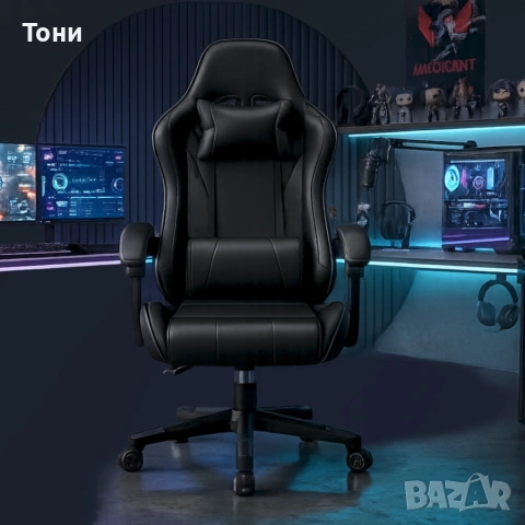 Ергономичен офис и геймърски стол – Максимален комфорт за гърба и врата, регулируем, снимка 6 - Столове - 54232713