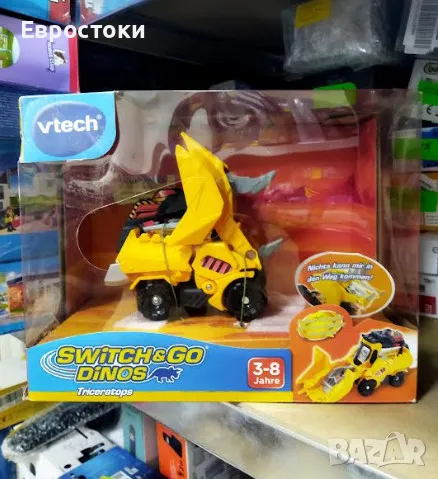 Интерактивна играчка VTech Switch & Go Dinos Brutus, The Triceratops Digger - динозавър, снимка 6 - Образователни игри - 47241910