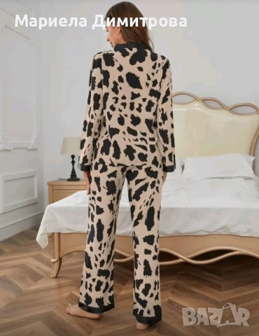 Нова дамска сатенена пижама, снимка 2 - Пижами - 53261389