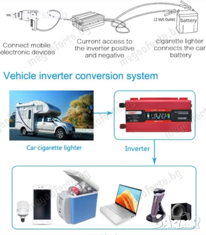 Инвертор за камион 24V-2000W, снимка 4 - Аксесоари и консумативи - 52002257