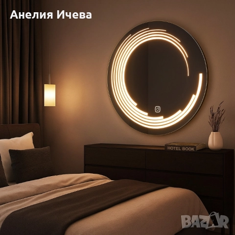 Светещо LED огледало с анти-мъгла и тъч управление , снимка 2 - Лед осветление - 51735819