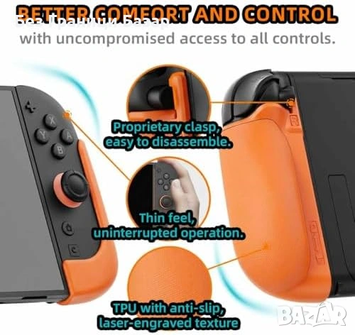 Нови Грипове за Switch 2 Joy-Con противоплъзгащи ляв и десен за геймъри игри, снимка 2 - Аксесоари - 54129182