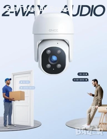 Нова Смарт камера за двор и дом 1080P, AI проследяване, облачен запис, снимка 6 - IP камери - 52630000