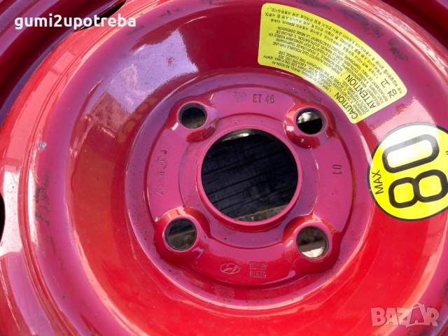 15 резервна джанта патерица 4х100 Hyundai I20 115/70/15, снимка 4 - Гуми и джанти - 52137080