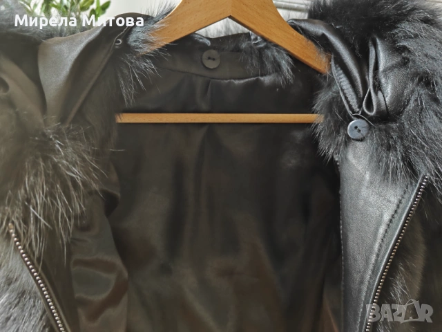 Дамско яке естествена кожа 