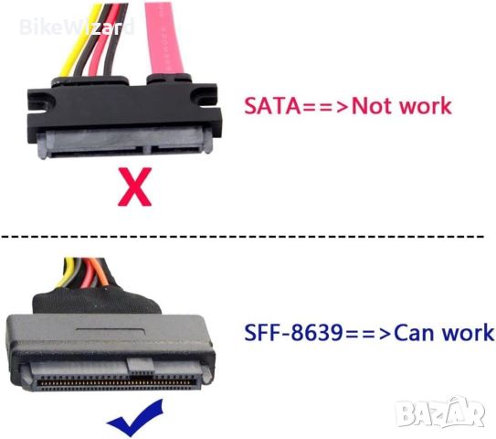 CY Mini SAS HD SFF-8643 към U.2 U2 SFF-8639 NVME PCIe SSD кабел за дънна платка SSD 750 P3600 P3700 , снимка 4 - Кабели и адаптери - 46127579