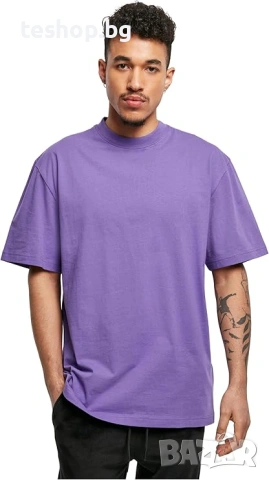 Мъжка тениска Urban Classics Tall Tee лилава XXL, снимка 2 - Тениски - 53979782