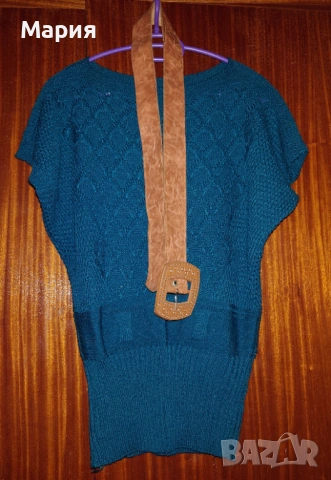 Пуловер с колан, снимка 3 - Блузи с дълъг ръкав и пуловери - 53515654