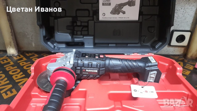 Акумолаторен Ъглошлайф Parkside Performance F6 - 20v, снимка 5 - Ъглошлайфи - 53238925