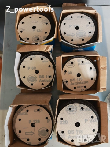 Професионални Шкурки HERMES BS 118 VEL Antistatic – 150мм (Пълен Комплект)