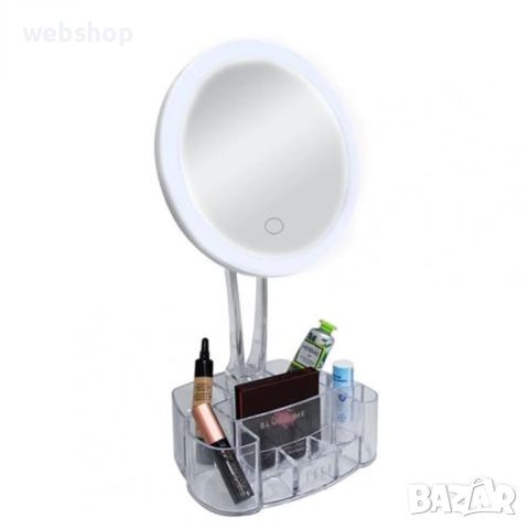 Практичен Органайзер за гримове + LED огледало за гримиране, снимка 1 - Други - 46255621