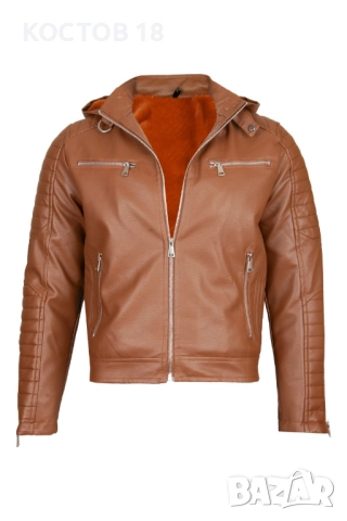 Мъжко зимно кожено яке – 3459, снимка 3 - Якета - 52500470