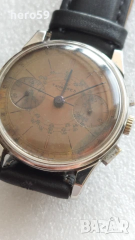 Мъжки колекционен часовник хронограф-Таванес 1940г./Tavannes chronograph watch/, снимка 3 - Мъжки - 50526314