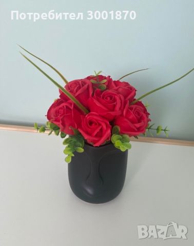Аранжирани сапунени рози в кутии букет в кутия подарък цветя, снимка 3 - Декорация за дома - 45927347