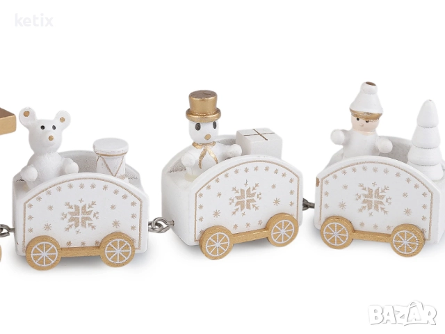 Коледна украса дървено влакче,различни видове, снимка 2 - Декорация за дома - 52647872